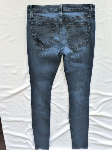 Joe's Size 6 Ellery Mid Rise Distressed Skinny Jeans