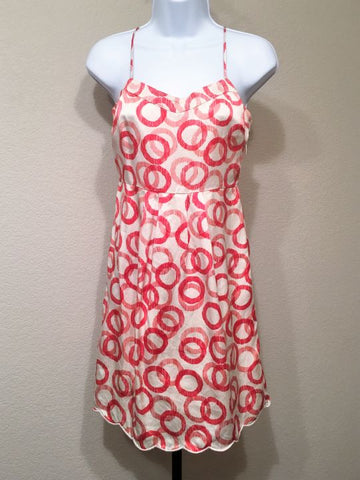 Juicy Couture Size 2 Cream and Red Silk Sundress
