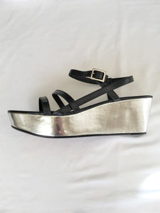 Kate Spade Size 8 Silver Wedge Heel Sandals
