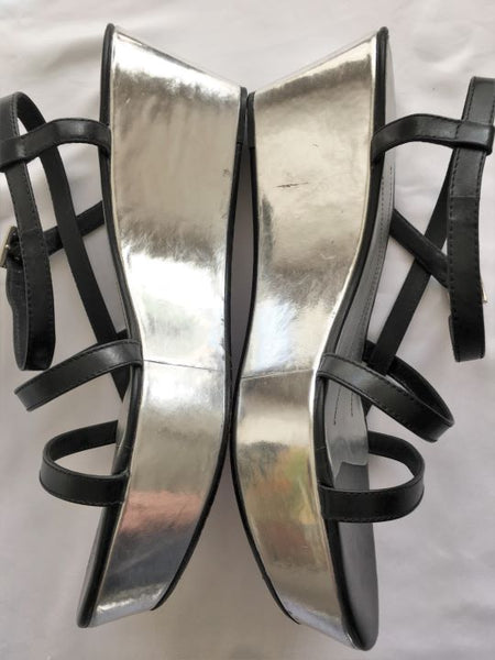 Kate Spade Size 8 Silver Wedge Heel Sandals