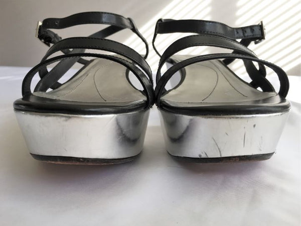 Kate Spade Size 8 Silver Wedge Heel Sandals