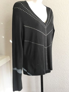 MAG Magaschoni MEDIUM Black Studded Top - CLEARANCE