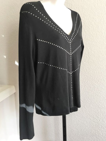 MAG Magaschoni MEDIUM Black Studded Top