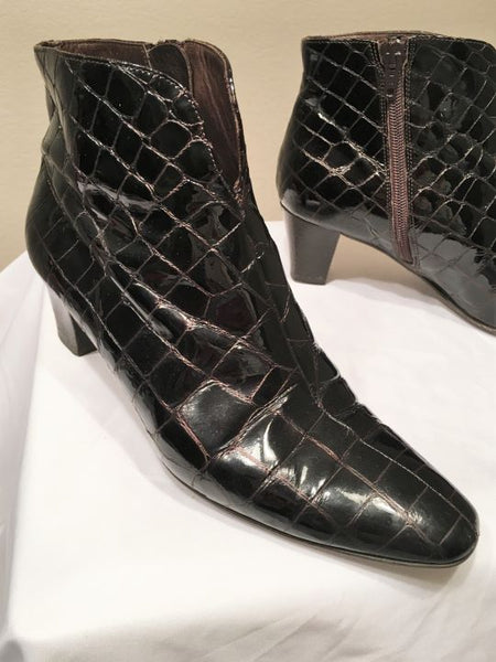 Mauro Teci Size 6 Brown Alligator Leather Boots