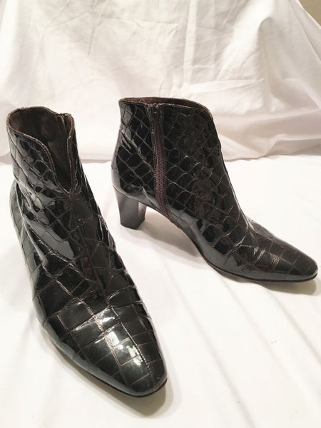 Mauro Teci Size 6 Brown Alligator Leather Boots - CLEARANCE