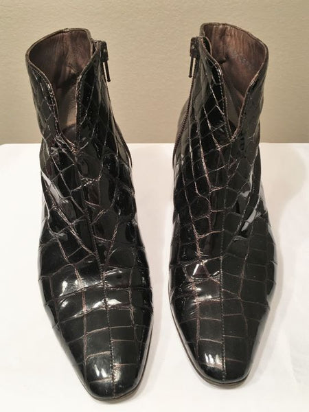 Mauro Teci Size 6 Brown Alligator Leather Boots