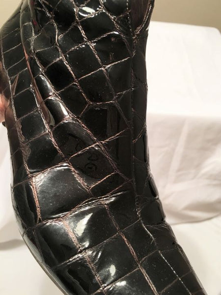 Mauro Teci Size 6 Brown Alligator Leather Boots