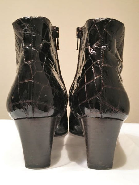 Mauro Teci Size 6 Brown Alligator Leather Boots - CLEARANCE