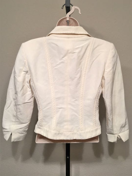 MaxMara Medium Vintage Cropped Ivory Blazer