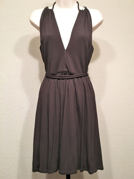 Milly Size XS Petite Brown Fit and Flare Dress