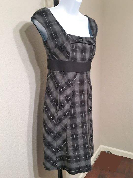 Anthropologie Moulinette Soeurs Size 2 Gray Plaid Dress Dark Gray / 2