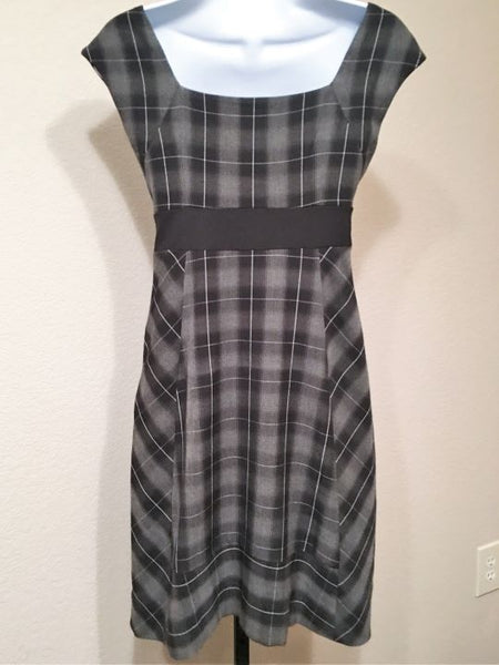 Moulinette Soeurs Anthropologie Size 2 Gray Plaid Dress