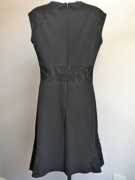 Nanette Lepore Size 4 Black Lace Trim Dress - CLEARANCE