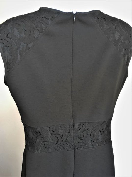 Nanette Lepore Size 4 Black Lace Trim Dress