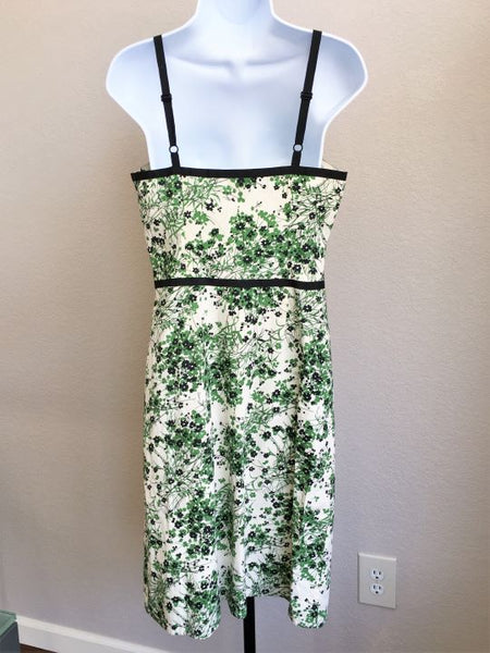 Odille Anthropologie Size 8 Green Floral Sundress