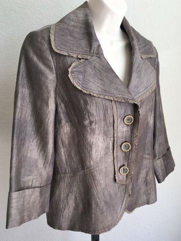 People Like Frank Anthropologie SMALL Taupe Blazer