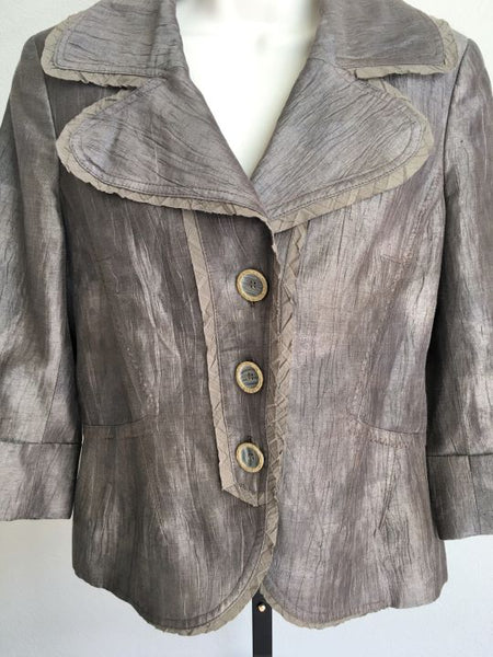People Like Frank Anthroplogie SMALL Taupe Blazer - CLEARANCE