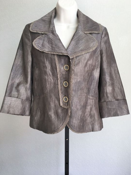 People Like Frank Anthropologie SMALL Taupe Blazer