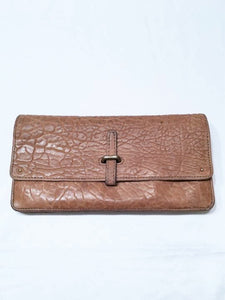 Pilcro Anthropologie Tan Pebbled Leather Wallet - CLEARANCE