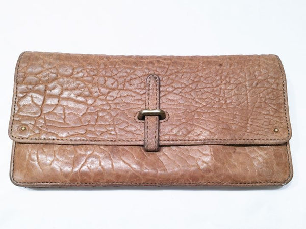 Pilcro Anthropologie Tan Pebbled Leather Wallet