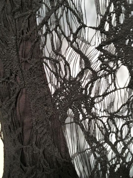 Rag & Bone Size 2 Sheila Black Lace Open Back Dress