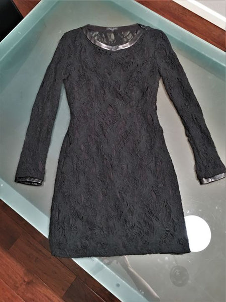 Rag & Bone Size 2 Sheila Black Lace Open Back Dress