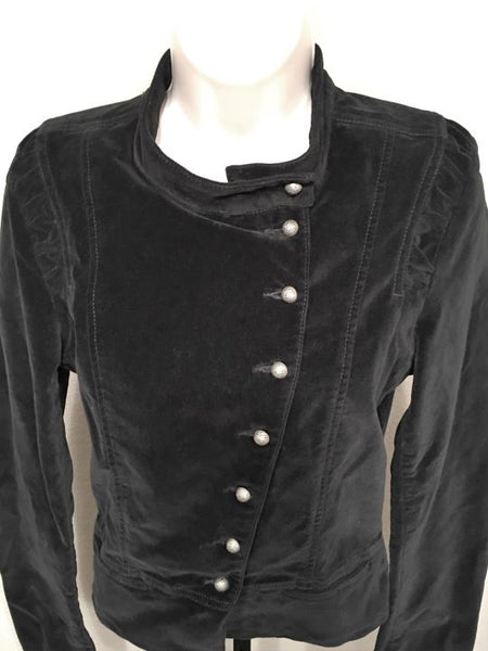 Rich and Skinny Size Medium Black Velveteen Blazer