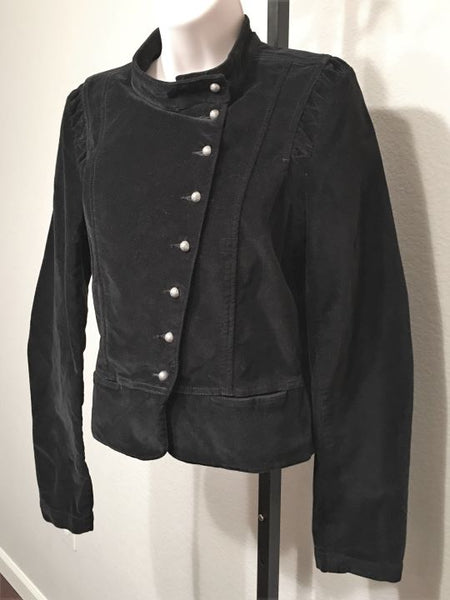 Rich and Skinny Size Medium Black Velveteen Blazer