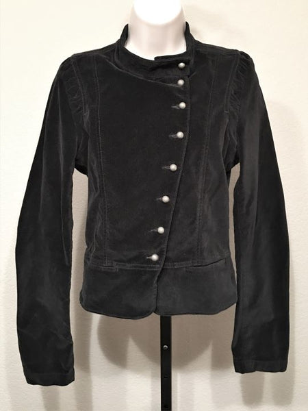 Rich and Skinny Size Medium Black Velveteen Blazer