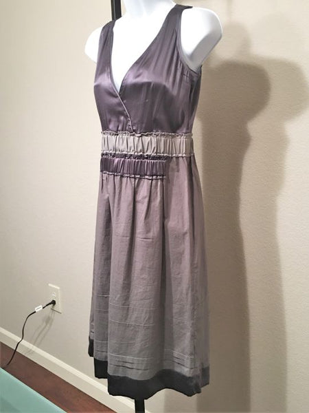 Dorothee Schumacher SMALL Vintage Purple Silk Trim Dress