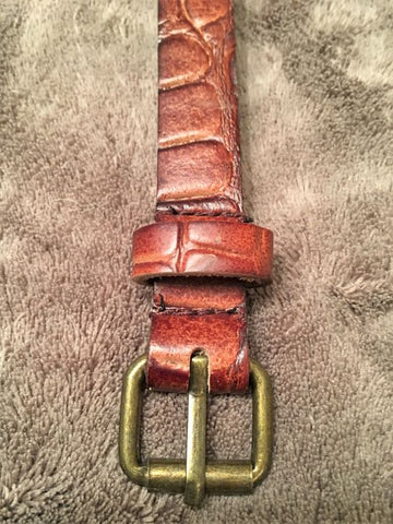 Scotch and Soda LARGE Rust Alligator Print Belt - CLEARANCE