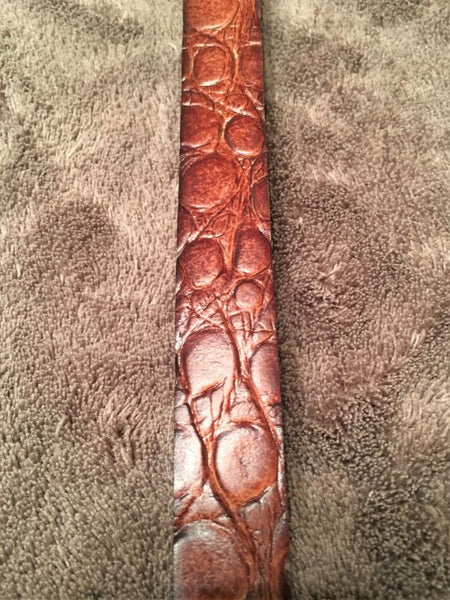 Scotch and Soda LARGE Rust Alligator Print Belt