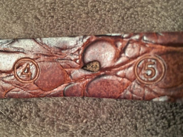 Scotch and Soda LARGE Rust Alligator Print Belt