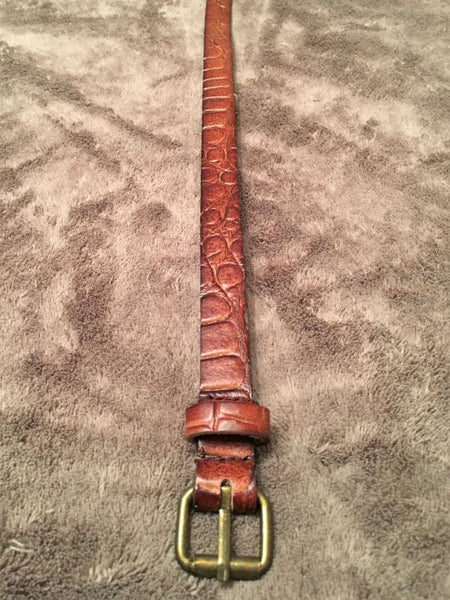 Scotch and Soda LARGE Rust Alligator Print Belt