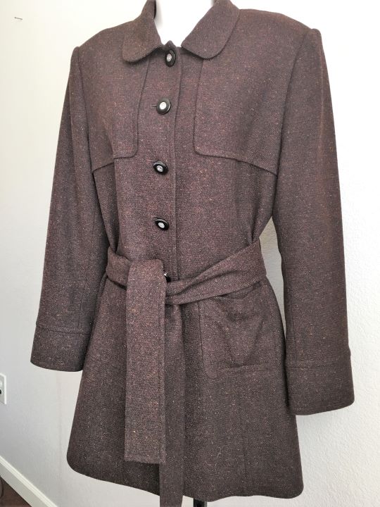 St. John Collection Size 8 Brown Tweed Coat - $1,200 RETAIL