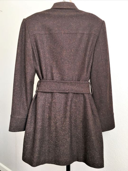 St. John Collection Size 8 Brown Tweed Coat - $1,200 RETAIL