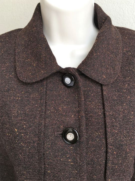 St. John Collection Size 8 Brown Tweed Coat - $1,200 RETAIL