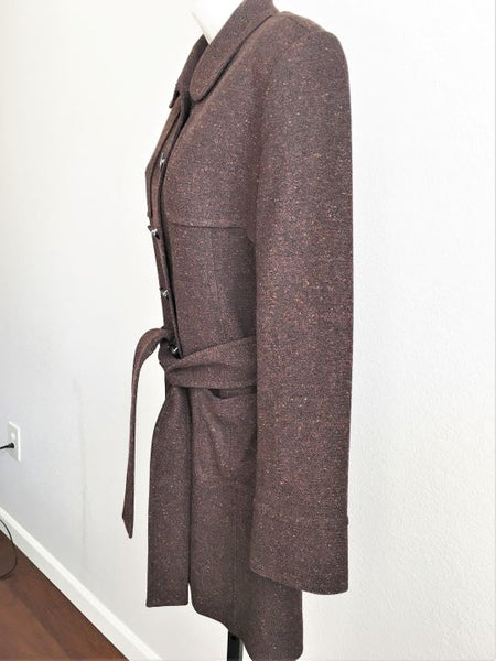 St. John Collection Size 8 Brown Tweed Coat - $1,200 RETAIL