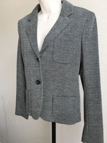 Theory Size 12 Nillian Gray Two-Button Blazer
