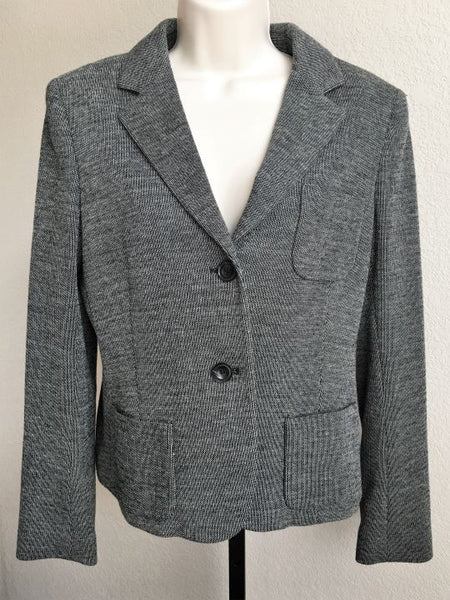 Theory Size 12 Nillian Gray Two-Button Blazer