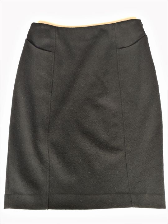 Tocca Size 8 Black Wool Pencil Skirt - CLEARANCE