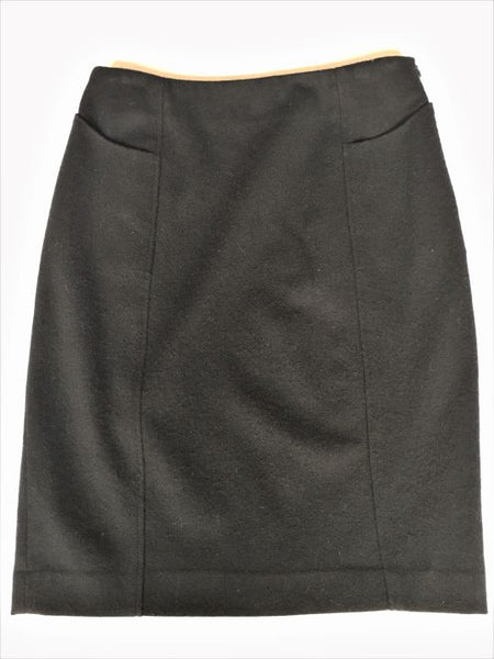 Tocca Size 8 Black Wool Pencil Skirt - CLEARANCE