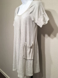 Transit Par Such SMALL Gray Gauze Linen Blend Dress