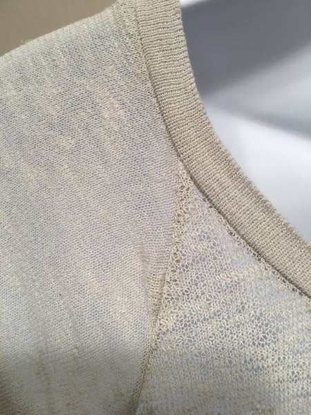 Transit Par Such SMALL Gray Gauze Linen Blend Dress - CLEARANCE