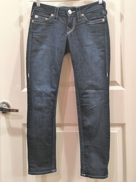 True Religion Size 2 Dark Blue Skinny Jeans