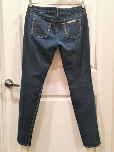 True Religion Size 8 Dark Blue Skinny Jeans