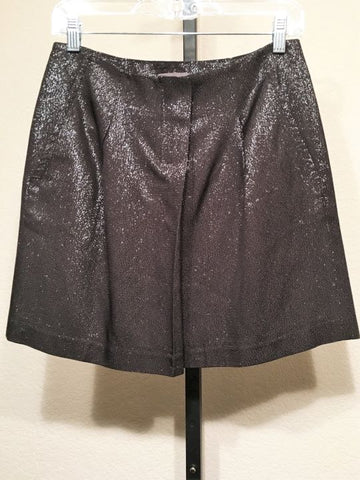VINCE Size 2 Black Metallic Mini Skirt