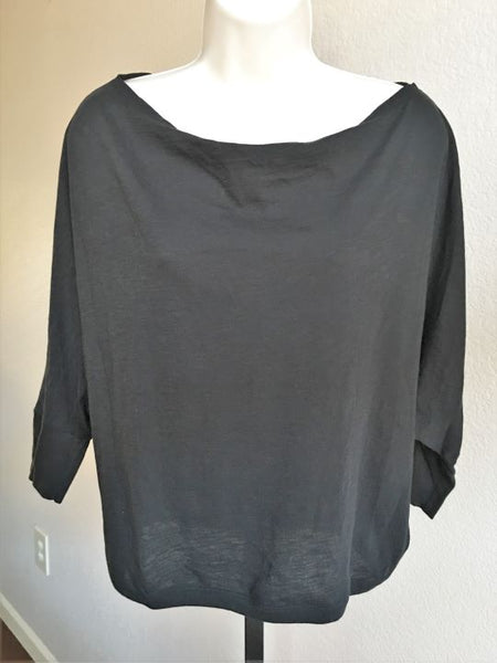 VINCE Size XS Black Dolman Sleeve Cropped Tee - CLEARANCE