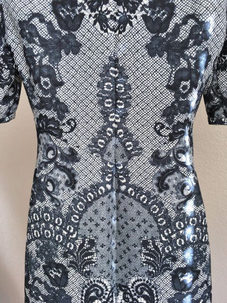 Yoana Baraschi Anthropologie Size 0 Navy Print Dress  - CLEARANCE