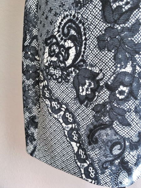 Yoana Baraschi Anthropologie Size 0 Navy Print Dress  - CLEARANCE